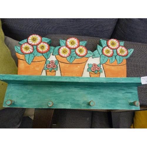 PLANT POT COAT HANGER WITH SHELF