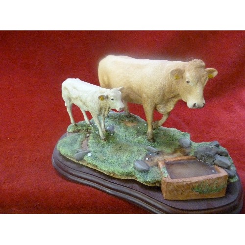 109A - BODER FINE ARTS RESIN FIGURE COW AND CALF