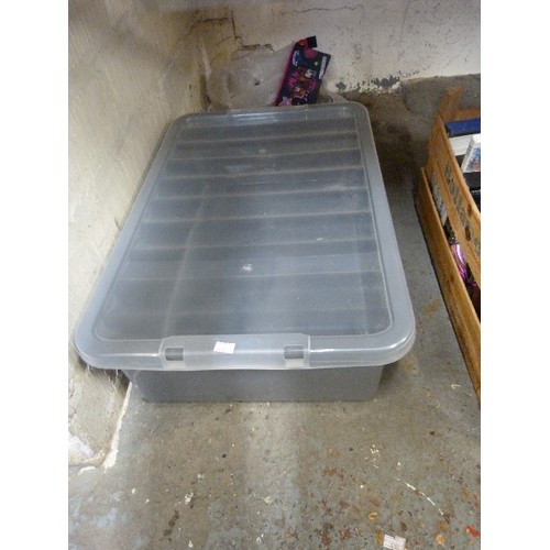 157B - 2 PLASTIC STORAGE BOXES WITH LIDS