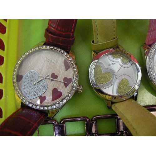 72 - 9 X WATCHES. INC DKNY, STORM, FOSSIL, GUESS.