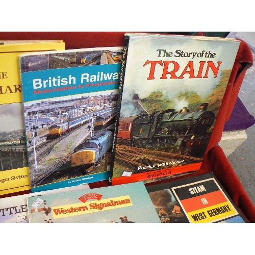 89 - TRAIN/LOCOMOTIVE BOOKS. INC, THE SETTLE TO CARLISLE, STEAM IN W.GERMANY, THE WELSH MARCHES.  X 8 BOO... 