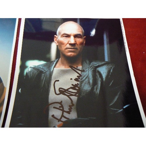 90 - 7 X OFFICIAL STAR TREK PHOTOGRAPHS. SIGNED.