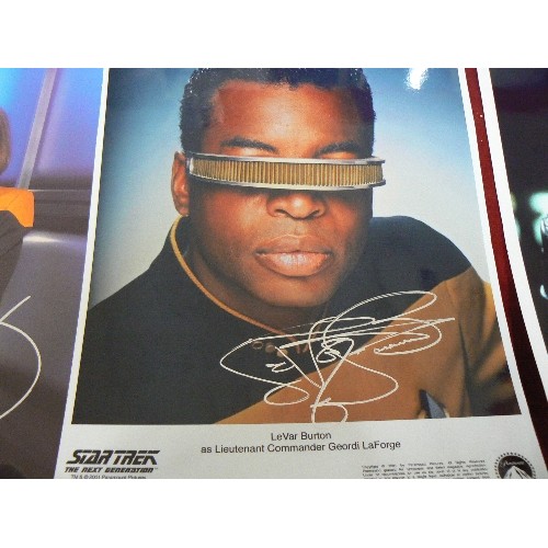 90 - 7 X OFFICIAL STAR TREK PHOTOGRAPHS. SIGNED.