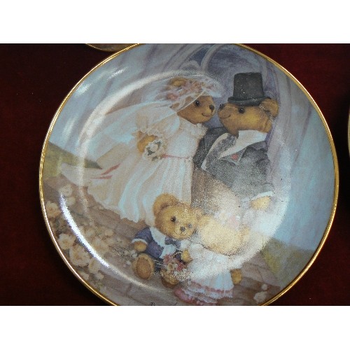 92 - COLLECTABLE LIMITED EDITION TEDDY-BEAR PLATES. FRANKLIN MINT. 7 CIRCULAR PLATES, & 2 BEAR SHAPED. IN... 