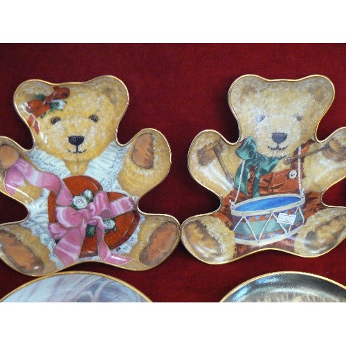 92 - COLLECTABLE LIMITED EDITION TEDDY-BEAR PLATES. FRANKLIN MINT. 7 CIRCULAR PLATES, & 2 BEAR SHAPED. IN... 