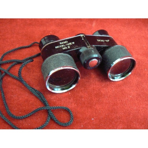 105 - VINTAGE BINOCULARS IN ORIGINAL CAE.  'RAND-ROYAL-VIEW NO2' 3 X 30-10