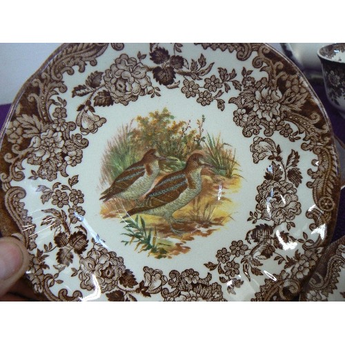 110 - PALISSY GAME SERIES TEA-SET. ROYAL WORCESTER GROUP.   DECORATED WITH GAME BIRDS, PHEASANTS, GROUSE E... 