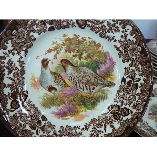 110 - PALISSY GAME SERIES TEA-SET. ROYAL WORCESTER GROUP.   DECORATED WITH GAME BIRDS, PHEASANTS, GROUSE E... 