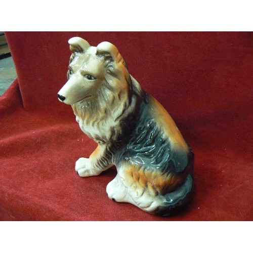 127 - LARGE CERAMIC GERMAN SHEPHERD/ALSATION FIGURE.