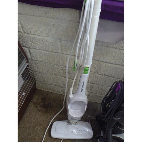 135 - SWAN ESSENTIALS 1400W VACUUM, AND A MORPHY RICHARDS 9 IN 1 FLOOR CLEANER.