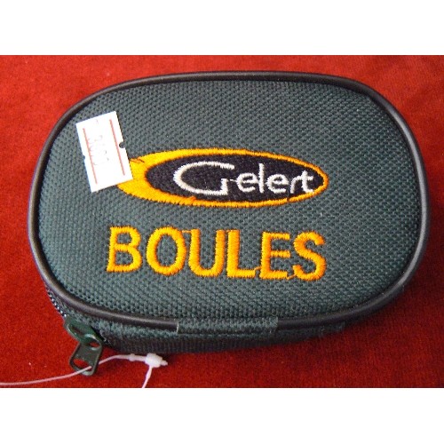 141 - GELERT BOULES. IN TRAVEL CASE. WITH INSTRUCTIONS.