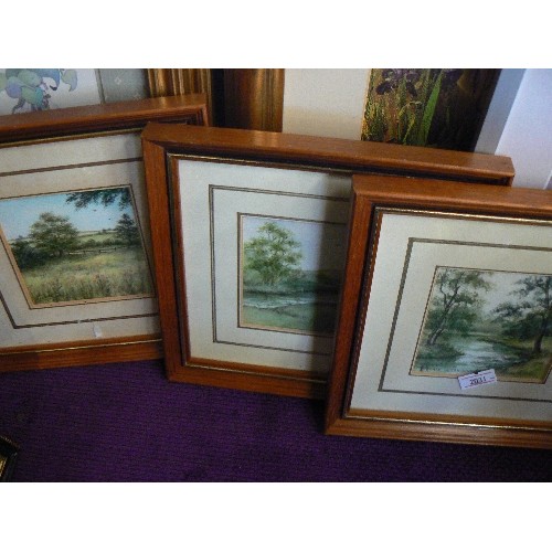 146 - 16 X FRAMED/GLAZED PICTURES. INC CHERUBS, FLOWERS AND RIVER SCENES.