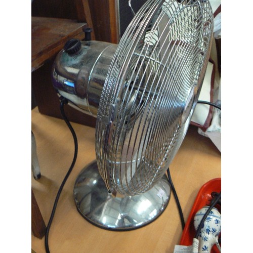 188 - CHROME DESK FAN. 'QUEST'