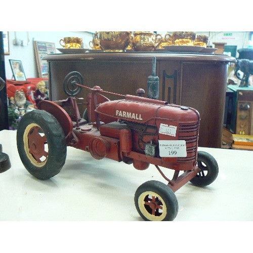 199 - LARGE TIN TRACTOR. 'FARMALL'