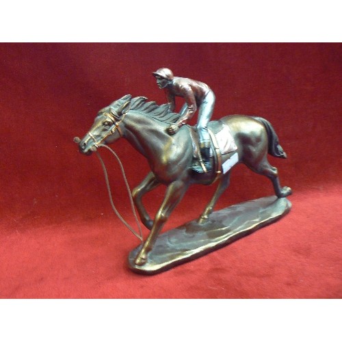 201 - RACE HORSE AND JOCKEY FIGURE.