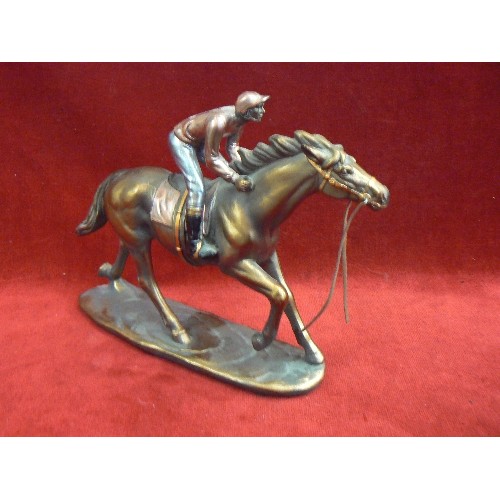 201 - RACE HORSE AND JOCKEY FIGURE.