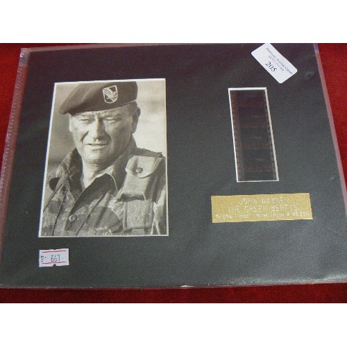 205 - JOHN WAYNE 'GREEN BERETS' LIMITED EDITION PRESENTATION. WITH CERTS OF AUTH.