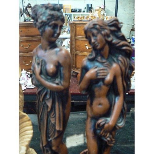 232 - 3 X ROMAN STYLE SEMI-NUDE FIGURES.