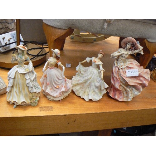 258 - 4 X LEONARDO COLLECTION 'CRINOLIN LADY' FIGURES. INC SOPHIE, OLIVIA AND SUMMER BREEZE.