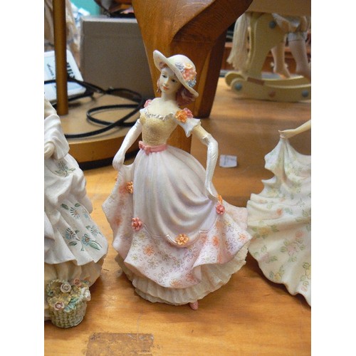 258 - 4 X LEONARDO COLLECTION 'CRINOLIN LADY' FIGURES. INC SOPHIE, OLIVIA AND SUMMER BREEZE.