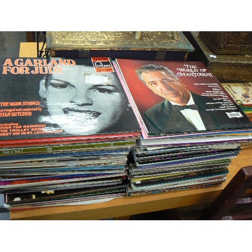 259 - 2 LARGE STACKS OF MIXED GENRE LP RECORDS. ROCK 'N' ROLL, MANTOVANI, JUDY GARLAND, COUNTRY & WESTERN,... 