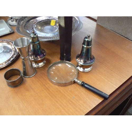 269 - SILVER-PLATE AND ALSO STAINLESS STEEL ITEMS. INC  COOPER BROTHERS CANDELABRAS. SERVING DISHES, PLATT... 