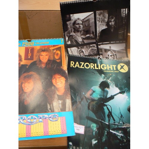 300 - 3 VINTAGE CALENDARS, INC 80'S BAND 'EUROPE 1988' AND 'RAZORLIGHT 2007'