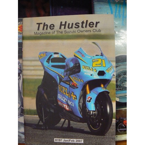 310 - SUPERBIKES/MOTORCYCLES. 3 X HARDBACKS, AND SUZUKI OWNERS CLUB MAGAZINES.