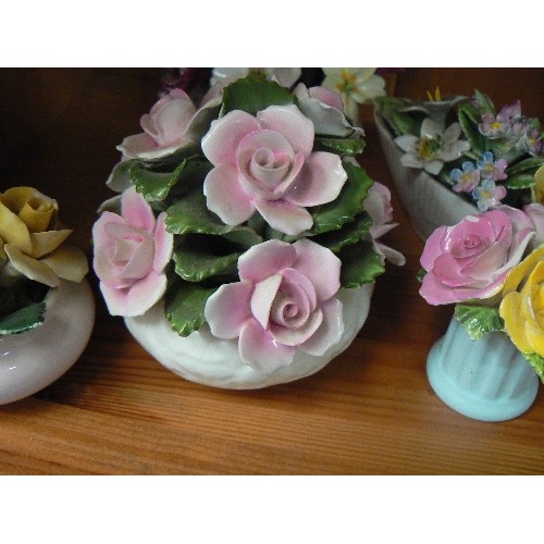 311 - FINE BONE CHINA POSIES. VINTAGE COLLECTION OF 11. AYNSLEY, ROYAL DOULTON ETC.