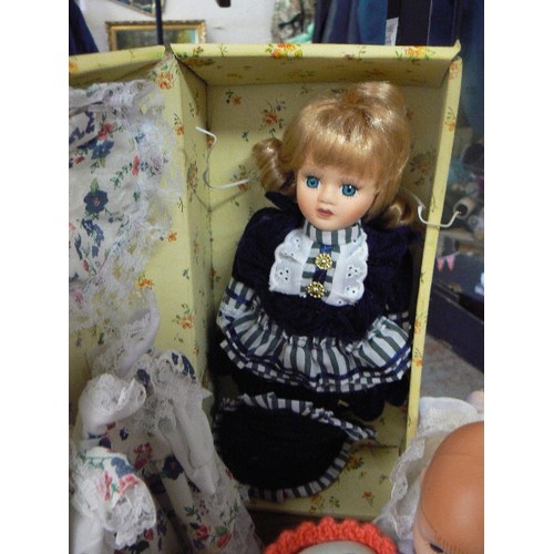 319 - PORCELAIN DOLL COLLECTION. INC A CLOWN, A BABY ETC.