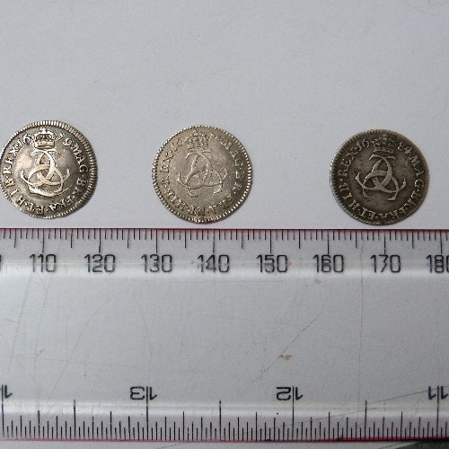 21 - 3 CHARLES II SILVER THREEPENCE COINS 
1675  VERY FINE 
1679   VERY FINE
1684   FINE
NO MINT MARKS, 4... 