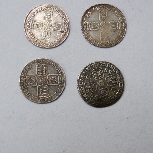 26 - COLLECTION OF 16 EARLY SIXPENCE SILVER COINS
1684 CHARLES II (F)
1694 