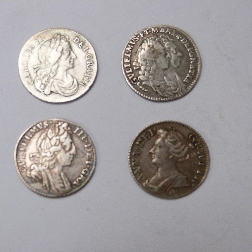 26 - COLLECTION OF 16 EARLY SIXPENCE SILVER COINS
1684 CHARLES II (F)
1694 