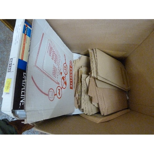 436 - BOX OF STATIONERY, LARGE ENVELOPES, STAPLER ETC