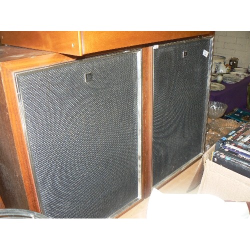 184 - PAIR OF LARGE VINTAGE PIONEER CS-53 SPEAKERS WITH WOODEN  CASING.