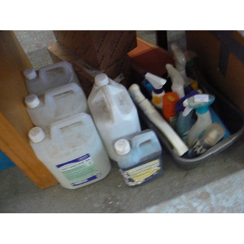 249 - LARGE QUANTITY OF ANTI-BAC/SANITISER. ALSO 'UNDER- SINK' CLEANING PRODUCTS.