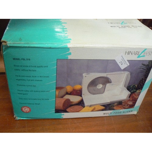 274 - MULTI FOOD SLICER. HINARI FSL 319. WITH BOX.