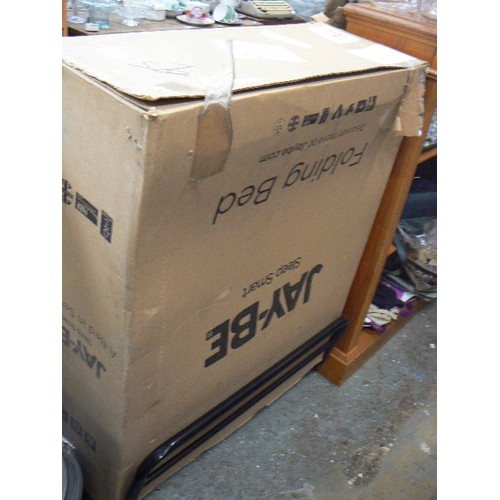 294 - JAY-BE FOLDING BED. SINGLE. APPEARS NEW/BOXED. WITH MATTRESS.