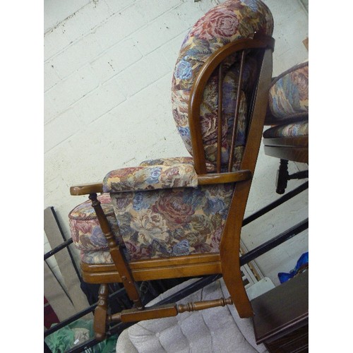 320 - JOYNSON HOLLAND 'COTTAGE SUITE' SOFA AND CHAIR. TAPESTRY UPHOLSTERED. WELL-MADE WOODEN FRAME.