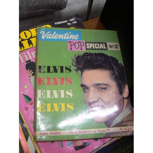 391 - 8 X VINTAGE ROCK/POP RELATED BOOKS. ROCKABILLY LEGENDS, RECORD COLLECTOR 150 & 149. VALENTINE POP SP... 