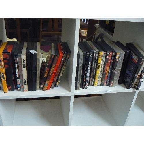 434 - 2 CUBES OF DVD'S - KILL BILL, RESIDENT EVIL, MURDERBALL ETC