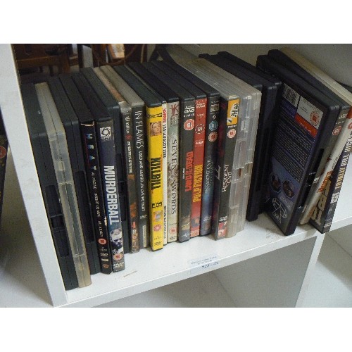 434 - 2 CUBES OF DVD'S - KILL BILL, RESIDENT EVIL, MURDERBALL ETC