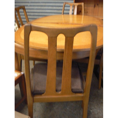 437 - RETRO TEAK NATHAN DINING TABLE WITH 4 CHAIRS