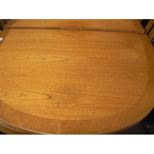 437 - RETRO TEAK NATHAN DINING TABLE WITH 4 CHAIRS