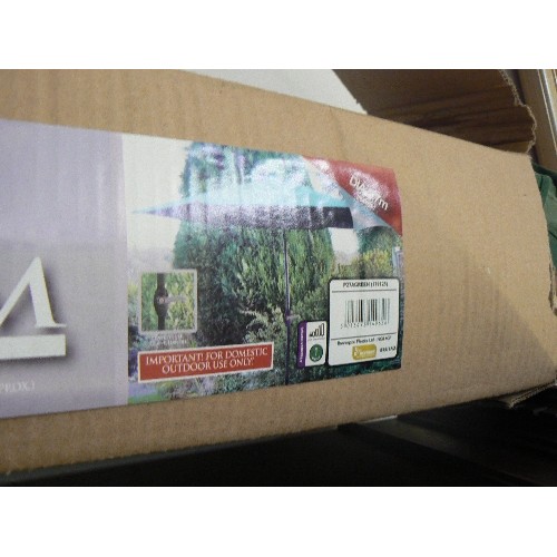 471 - KINGFISHER PREMIUM GARDEN PARASOL IN BOX