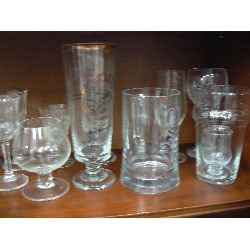 473 - 5 SHELVES OF MIXED GLASSES