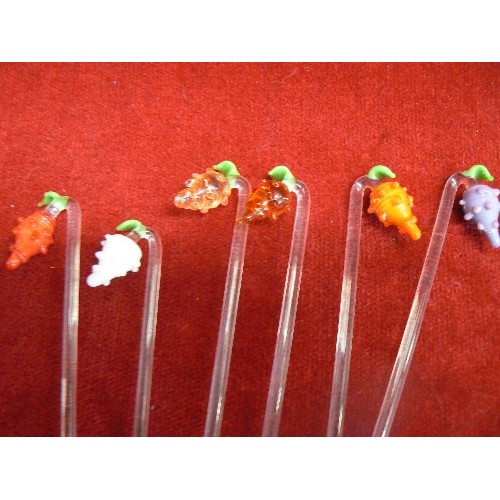 5 - MURANO GLASS DRINKS STIRRERS