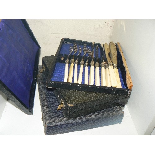 163 - 3 BOXED SETS OF KNIVES AND FORKS