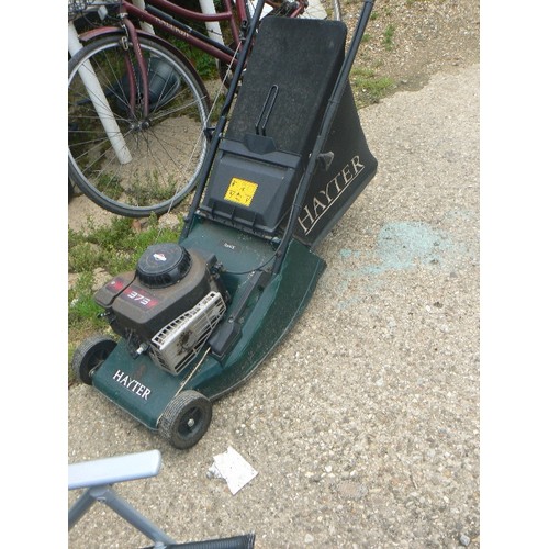 496 - HAYTER HAWK BRIGGS AND STRATTON ENGINE PETROL LAWNMOWER