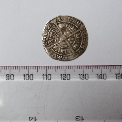 11 - SILVER GROAT HENRY VII (1485 - 1509) FACING BUST LONDON MINT, LEGENDS MOSTLY LEGIBLE (F), 2.91 GRAMS